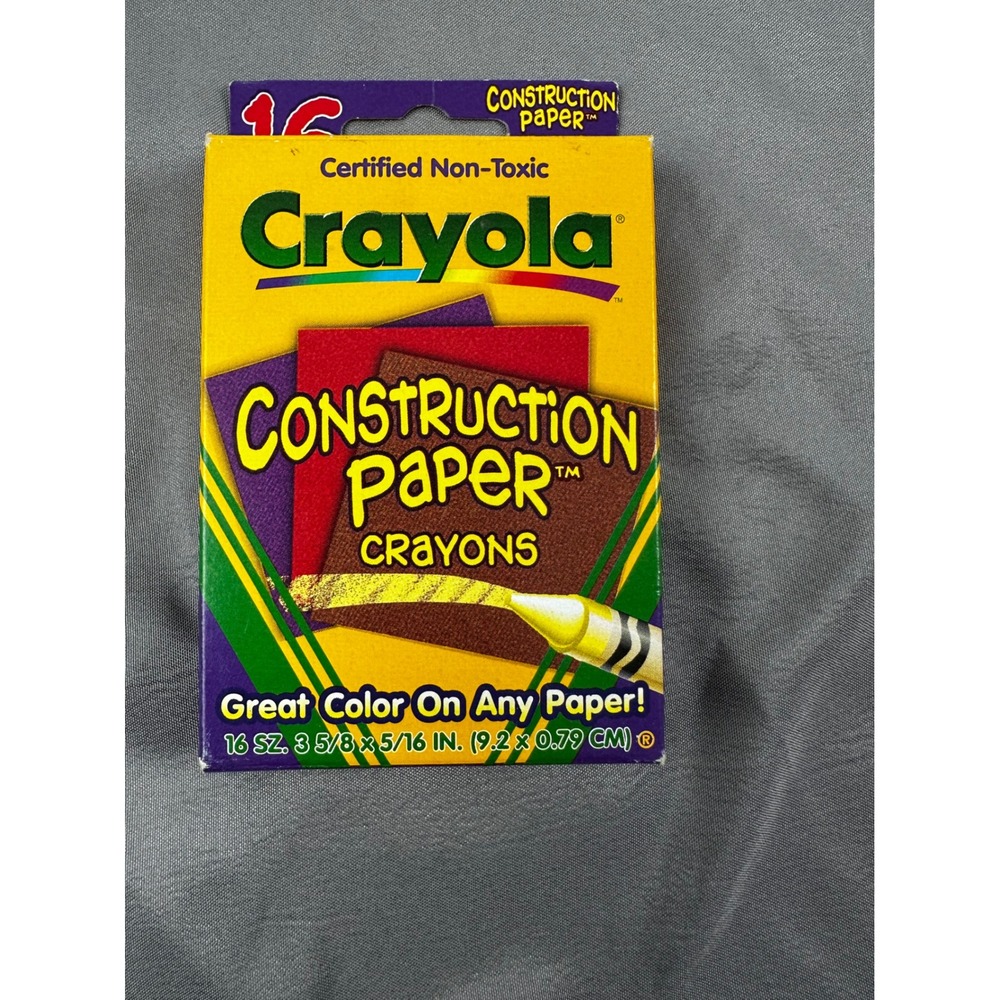 Vintage Crayola Crayons 15‎ Count Box Construction Paper 1998. Missing 1